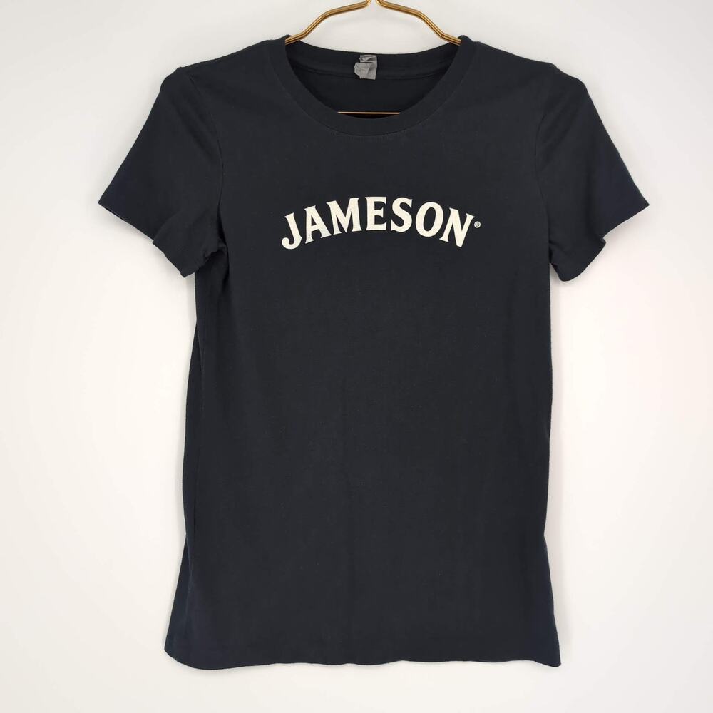 Jameson Logo Women's Black Crewneck T-Shirt Tee Short Sleeve Top - Size S - GUC